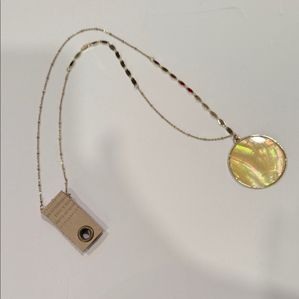 NWT Anthropologie Iridescent Pendant Necklace - Picture 1 of 10